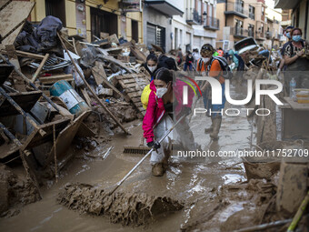 Flooding follows storm DANA in the Valencia town of Paiporta, Spain, on November 7, 2024. (