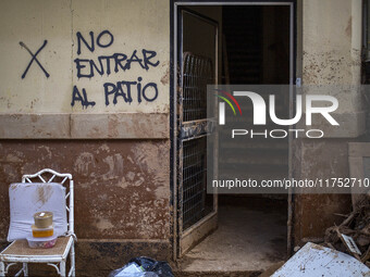 Flooding follows storm DANA in the Valencia town of Paiporta, Spain, on November 7, 2024. (