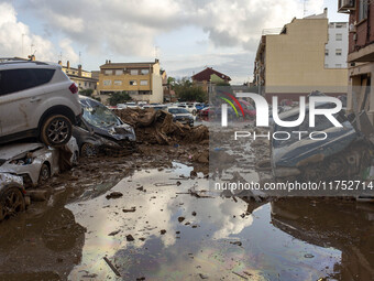 Flooding follows storm DANA in the Valencia town of Paiporta, Spain, on November 7, 2024. (