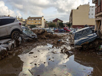 Flooding follows storm DANA in the Valencia town of Paiporta, Spain, on November 7, 2024. (