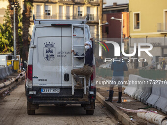 Flooding follows storm DANA in the Valencia town of Paiporta, Spain, on November 7, 2024. (