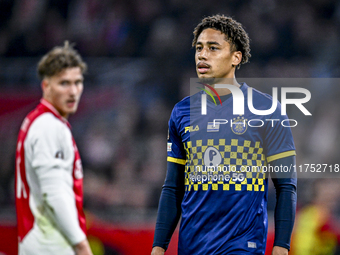 Maccabi Tel Aviv defender Tyrese Asante plays during the match between Ajax and Maccabi Tel Aviv at the Johan Cruijff ArenA for the UEFA Eur...