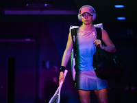 RIYADH, SAUDI ARABIA - NOVEMBER 07: Iga Swiatek of Poland arrives ahead of her match against Daria Kasatkina, on Day 6 of the 2024 WTA Final...