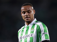 Natan Bernardo de Souza of Real Betis reacts to a missed opportunity during the UEFA Conference League 2024/25 League Phase MD3 match betwee...