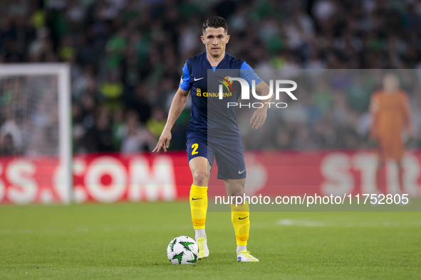 Juanjo Nieto of NK Celje runs with the ball during the UEFA Conference League 2024/25 League Phase MD3 match between Real Betis and NK Celje...