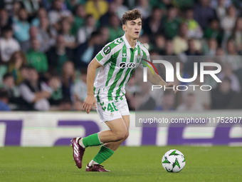 Mateo of Real Betis runs with the ball during the UEFA Conference League 2024/25 League Phase MD3 match between Real Betis and NK Celje at B...