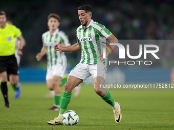 Pablo Fornals of Real Betis runs with the ball during the UEFA Conference League 2024/25 League Phase MD3 match between Real Betis and NK Ce...