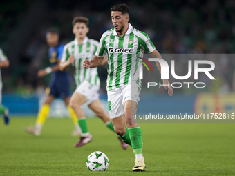 Pablo Fornals of Real Betis runs with the ball during the UEFA Conference League 2024/25 League Phase MD3 match between Real Betis and NK Ce...