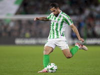 Ricardo Rodriguez of Real Betis makes a center to the area during the UEFA Conference League 2024/25 League Phase MD3 match between Real Bet...