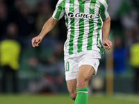 Ez Abde of Real Betis runs with the ball during the UEFA Conference League 2024/25 League Phase MD3 match between Real Betis and NK Celje at...