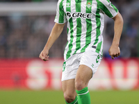 Ez Abde of Real Betis runs with the ball during the UEFA Conference League 2024/25 League Phase MD3 match between Real Betis and NK Celje at...