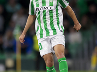 Ez Abde of Real Betis runs with the ball during the UEFA Conference League 2024/25 League Phase MD3 match between Real Betis and NK Celje at...