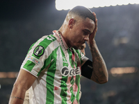 Natan Bernardo de Souza of Real Betis lies injured on the field during the UEFA Conference League 2024/25 League Phase MD3 match between Rea...