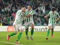 Juanmi of Real Betis celebrates a goal during the UEFA Conference League 2024/25 League Phase MD3 match between Real Betis and NK Celje at B...