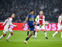 Maccabi Tel Aviv midfielder Dor Peretz plays during the match between Ajax and Maccabi Tel Aviv at the Johan Cruijff ArenA for the UEFA Euro...