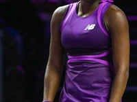 RIYADH, SAUDI ARABIA - NOVEMBER 07: Coco Gauff of USA during her match against Barbora Krejcikova of Czech Republic, on Day 6 of the 2024 WT...