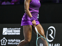 RIYADH, SAUDI ARABIA - NOVEMBER 07: Coco Gauff of USA during her match against Barbora Krejcikova of Czech Republic, on Day 6 of the 2024 WT...