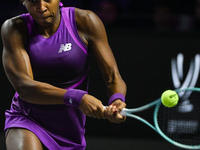 RIYADH, SAUDI ARABIA - NOVEMBER 07: Coco Gauff of USA during her match against Barbora Krejcikova of Czech Republic, on Day 6 of the 2024 WT...