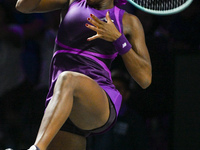 RIYADH, SAUDI ARABIA - NOVEMBER 07: Coco Gauff of USA during her match against Barbora Krejcikova of Czech Republic, on Day 6 of the 2024 WT...