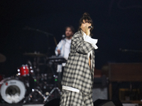 Israeli singer and songwriter Noga Erez performs on stage as part of the P!nk Summer Carnival Tour 2024 at Globe Life Field in Arlington, Te...