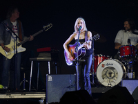 American singer Sheryl Crow performs on stage as part of the P!nk Summer Carnival Tour 2024 at Globe Life Field in Arlington, Texas, United...