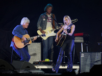 American singer Sheryl Crow performs on stage as part of the P!nk Summer Carnival Tour 2024 at Globe Life Field in Arlington, Texas, United...