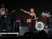 American singer Sheryl Crow performs on stage as part of the P!nk Summer Carnival Tour 2024 at Globe Life Field in Arlington, Texas, United...