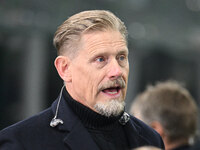 Peter Schmeichel is present during the UEFA Champions League 2024/25 League Phase MD4 match between F.C. Inter and Arsenal F.C. at San Siro...