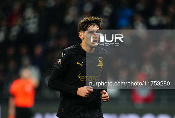 Mojmir Chytil of SK Slavia Prague  looks on during the Eurepa League Round 4 match between Eintracht Frankfurt v SK Slavia Prague at the Deu...