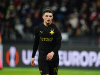 Christos Zafeiris of SK Slavia Prague  looks on during the Eurepa League Round 4 match between Eintracht Frankfurt v SK Slavia Prague at the...