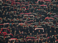  SK Slavia Prague fans  during the Eurepa League Round 4 match between Eintracht Frankfurt v SK Slavia Prague at the Deutsche Bank Park, Fra...