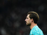 Kevin Trapp of Eintracht Frankfurt  looks on during the Eurepa League Round 4 match between Eintracht Frankfurt v SK Slavia Prague at the De...