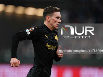 Lukas Provod of SK Slavia Prague  looks on during the Eurepa League Round 4 match between Eintracht Frankfurt v SK Slavia Prague at the Deut...