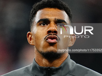 Ansgar Knauff of Eintracht Frankfurt  looks on during the Eurepa League Round 4 match between Eintracht Frankfurt v SK Slavia Prague at the...