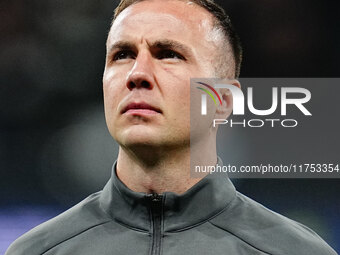 Mario Gotze of Eintracht Frankfurt  looks on during the Eurepa League Round 4 match between Eintracht Frankfurt v SK Slavia Prague at the De...