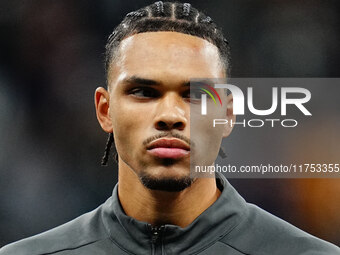 Nnamdi Collins of Eintracht Frankfurt  looks on during the Eurepa League Round 4 match between Eintracht Frankfurt v SK Slavia Prague at the...