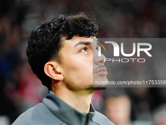 Can Uzun of Eintracht Frankfurt  looks on during the Eurepa League Round 4 match between Eintracht Frankfurt v SK Slavia Prague at the Deuts...