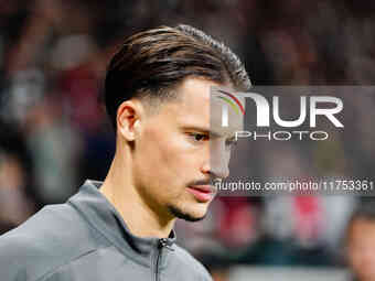 Robin Koch of Eintracht Frankfurt  looks on during the Eurepa League Round 4 match between Eintracht Frankfurt v SK Slavia Prague at the Deu...