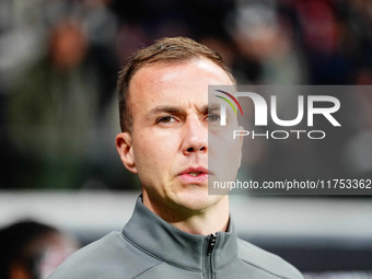 Mario Gotze of Eintracht Frankfurt  looks on during the Eurepa League Round 4 match between Eintracht Frankfurt v SK Slavia Prague at the De...