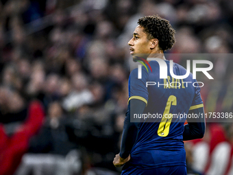 Maccabi Tel Aviv defender Tyrese Asante plays during the match between Ajax and Maccabi Tel Aviv at the Johan Cruijff ArenA for the UEFA Eur...