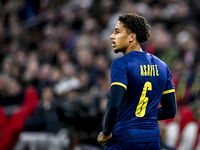 Maccabi Tel Aviv defender Tyrese Asante plays during the match between Ajax and Maccabi Tel Aviv at the Johan Cruijff ArenA for the UEFA Eur...