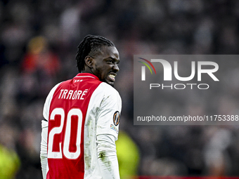 AFC Ajax Amsterdam forward Bertrand Traore plays during the match between Ajax and Maccabi Tel Aviv at the Johan Cruijff ArenA for the UEFA...