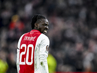 AFC Ajax Amsterdam forward Bertrand Traore plays during the match between Ajax and Maccabi Tel Aviv at the Johan Cruijff ArenA for the UEFA...