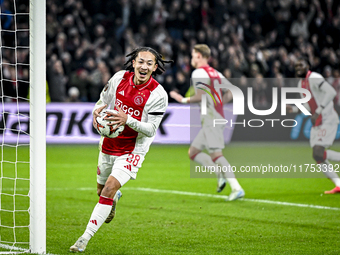 AFC Ajax Amsterdam midfielder Kian Fitz-Jim plays during the match between Ajax and Maccabi Tel Aviv at the Johan Cruijff ArenA for the UEFA...