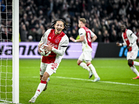 AFC Ajax Amsterdam midfielder Kian Fitz-Jim plays during the match between Ajax and Maccabi Tel Aviv at the Johan Cruijff ArenA for the UEFA...