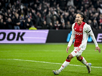 AFC Ajax Amsterdam midfielder Kian Fitz-Jim plays during the match between Ajax and Maccabi Tel Aviv at the Johan Cruijff ArenA for the UEFA...