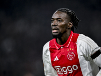 AFC Ajax Amsterdam forward Bertrand Traore plays during the match between Ajax and Maccabi Tel Aviv at the Johan Cruijff ArenA for the UEFA...