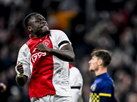 AFC Ajax Amsterdam forward Brian Brobbey plays during the match between Ajax and Maccabi Tel Aviv at the Johan Cruijff ArenA for the UEFA Eu...