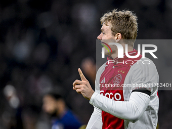 AFC Ajax Amsterdam forward Christian Rasmussen plays during the match between Ajax and Maccabi Tel Aviv at the Johan Cruijff ArenA for the U...