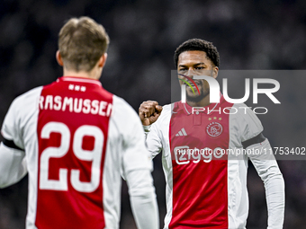 AFC Ajax Amsterdam forward Chuba Akpom plays during the match between Ajax and Maccabi Tel Aviv at the Johan Cruijff ArenA for the UEFA Euro...